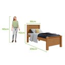 Ver imagem 2 de Cama Solteiro Athenas - Lopas Amendoa Clean