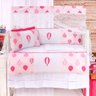 Kit Mini Berço Menina Rosa 100% Algodão Balone 7 Peças - 1