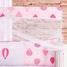 Kit Mini Berço Menina Rosa 100% Algodão Balone 7 Peças - 3