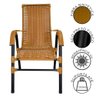 Conjunto de Mesa de Centro e 2 Cadeiras Bela para Área Externa Caramelo - 5