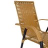 Conjunto de Mesa de Centro e 2 Cadeiras Bela para Área Externa Caramelo - 3