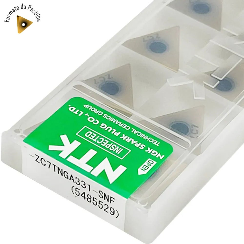 Inserto Pastilha Tnga 160404 - Zc7 - Cerâmica - 10 Pcs - Ntk