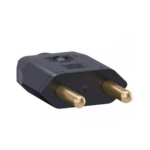 Plugue Macho Slim 2p 10a 180º Preto-weg (c/10)