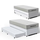 Ver imagem 1 de Cama Box com Colchão de Molas Ensacadas Ortobom One Face Plenno Superpocket + Auxiliar de Espuma