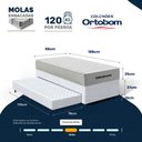 Ver imagem 4 de Cama Box com Colchão de Molas Ensacadas Ortobom One Face Plenno Superpocket + Auxiliar de Espuma