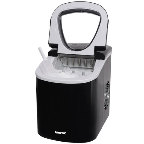 Máquina de Gelo em Cubo Portátil 13kg/24h 1400w Caseira Rápido Preta 220v Amvox Amg 113 Amg 113 220v