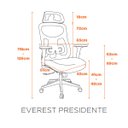 Ver imagem 5 de Cadeira Office Everest Presidente Ergon.(nr17), Est. Nylon, Mecan. Sincron. Braços Reg. 3d, Ass. C