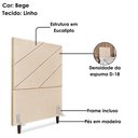 Ver imagem 4 de Cabeceira Solteiro 100 Cm com Frame Cristal Linho Bege Artte