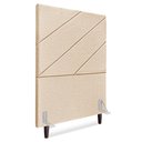 Ver imagem 1 de Cabeceira Solteiro 100 Cm com Frame Cristal Linho Bege Artte