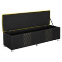 Ver imagem 6 de Kit Quarto Gamer Baú e Painel Fighter Usb 160cm Cama Queen:preto e Amarelo