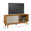 Ver imagem 2 de Rack para TV Aurum 160cm Nature Off White para Sala