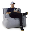 Ver imagem 4 de Puff Poltrono - Pufe Poltrona Cinza sem Estrutura de Madeira com Enchimento em Pérolas de Eps