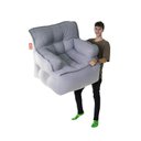 Ver imagem 3 de Puff Poltrono - Pufe Poltrona Cinza sem Estrutura de Madeira com Enchimento em Pérolas de Eps