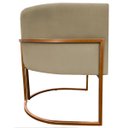 Ver imagem 4 de Kit 2 Poltronas para Sala de Recepção Luna Suede Cores Base de Ferro Bronze