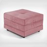 Puff Dobrável Slim - Vira Cama - Suede Rosê - 1