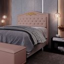 Ver imagem 2 de Cabeceira Cama Box Casal Queen 160cm Imperial J02 Suede Rosê - Mpozenato