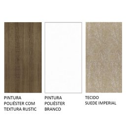 Conjunto Sala de Jantar Mesa Tampo de Vidro 6 Cadeiras Rustic/branco/imperial Stéfani Madesa - 10
