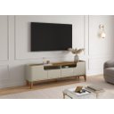 Ver imagem 2 de Rack Fl Estilo Retrô 1.80m para Tv até 75'' Cor Off White / Cumaru Pt