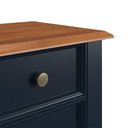 Ver imagem 7 de Mesa de Cabeceira Rústica Madeira Maciça 3 Gavetas Azul Petróleo - Apaixone & Decore