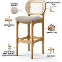 Ver imagem 4 de Kit 03 Banquetas Altas Para Cozinha Bancada Sala Tela Betta Fixa L02 Bouclê Bege - Lyam Decor