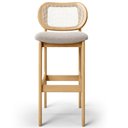 Ver imagem 6 de Kit 03 Banquetas Altas Para Cozinha Bancada Sala Tela Betta Fixa L02 Bouclê Bege - Lyam Decor