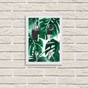 Ver imagem 2 de Porta Chaves Decorativos Estampados Luxo Folhas Verdes Branca