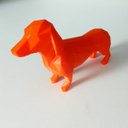Ver imagem 1 de Cachorro Basset (Salsicha) Decorativo - 10 Cm Altura - Toque 3D - Várias Cores: Laranja