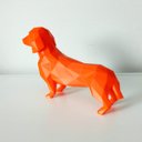 Ver imagem 3 de Cachorro Basset (Salsicha) Decorativo - 10 Cm Altura - Toque 3D - Várias Cores: Laranja