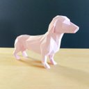 Ver imagem 1 de Cachorro Basset (Salsicha) Decorativo - 10 Cm Altura - Toque 3D - Várias Cores: Rosa Claro