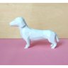 Cachorro Basset (Salsicha) Decorativo - 10 Cm Altura - Toque 3D - Várias Cores: Branco - 2