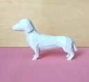 Ver imagem 2 de Cachorro Basset (Salsicha) Decorativo - 10 Cm Altura - Toque 3D - Várias Cores: Branco