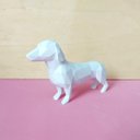 Ver imagem 1 de Cachorro Basset (Salsicha) Decorativo - 10 Cm Altura - Toque 3D - Várias Cores: Branco