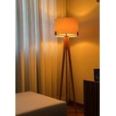 Ver imagem 1 de Luminária Coluna para Sala Tripé Áustria com Cupula Algodão Design Minimalista Decoração