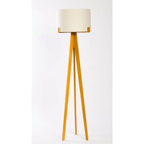 Luminária Coluna para Sala Tripé Áustria com Cupula Algodão Design Minimalista Decoração