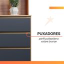 Ver imagem 6 de Armário de Cozinha Completa 5 Portas 3 Gavetas Itália Madeirado/grafite
