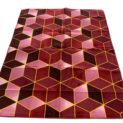 Tapete Flannel Sala Quarto Luxo Macio 2,00x1,40 vermelho