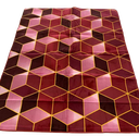 Ver imagem 1 de Tapete Flannel Sala Quarto Luxo Macio 2,00x1,40 vermelho