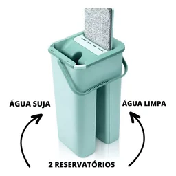 Rodo Flat Mop e Balde Lava Seca Profissional Limpeza Pratica - 7