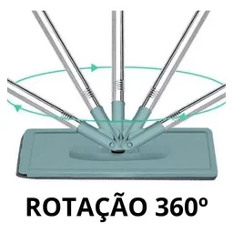 Rodo Flat Mop e Balde Lava Seca Profissional Limpeza Pratica - 6