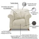 Ver imagem 2 de Kit 2 Poltronas E Sofá 2 Lugares 1,60m Veludo Bege