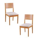 Ver imagem 1 de Conjunto de 2 Cadeiras Village - Madeira Maciça, Encosto Laminado - Távoli Decor