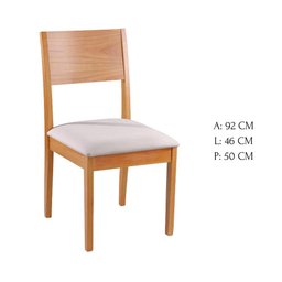 Conjunto de 2 Cadeiras Village - Madeira Maciça, Encosto Laminado - Távoli Decor - 4