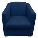 Ver imagem 1 de Poltrona Decorativa Bia Escritório Suede Azul Marinho