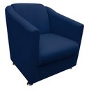 Ver imagem 2 de Poltrona Decorativa Bia Escritório Suede Azul Marinho