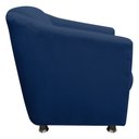 Ver imagem 3 de Poltrona Decorativa Bia Escritório Suede Azul Marinho