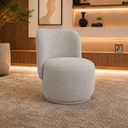 Ver imagem 1 de Poltrona Decorativa Bia Orgânica Boucle Recepção Sala Estar Quarto