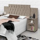 Ver imagem 2 de Cabeceira para Cama Box Aveludada com Mesa de Apoio Classic Carmolar