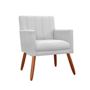 Ver imagem 3 de Combo 2 Poltronas Decorativa para Consultório Escritório Cecília Corano Branco - Incasa Decorr