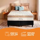 Ver imagem 6 de Cama Box King Bipartido Preto + Colchão Molas Ensacadas Pillow In Zidi Houston 193x203x65cm