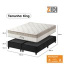 Ver imagem 4 de Cama Box King Bipartido Preto + Colchão Molas Ensacadas Pillow In Zidi Houston 193x203x65cm